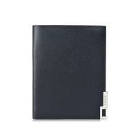 佑一良品 简约格调男士真皮钱包-竖款黑色