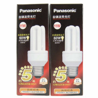 松下 节能灯11W-3U-E27-暖光-2700K(2支装)