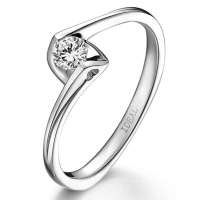 爱迪尔珠宝 IDEAL 18K金钻石戒指 15分 女戒（舒适爱系列）甜蜜见证