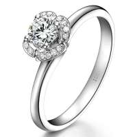 爱迪尔珠宝 IDEAL 18K金钻石戒指 30分 女戒 卓尔不群