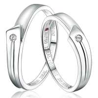 爱迪尔珠宝 IDEAL 18K金钻石戒指 情侣对戒(爱核)唯爱永恒