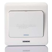 西门子远景雅白色一开单控荧光开关5TA01131CC1
