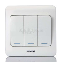 西门子远景雅白色三开双控荧光开关5TA01191CC1