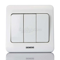 西门子远景雅白色三开双控开关5TA02361CC1