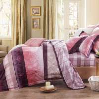 宝缦家纺贡缎印花四件套爱德华·咖1.8床