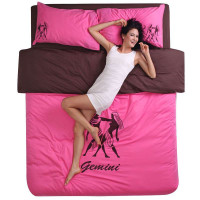 凯诗风尚星座物语双子座全棉活性床品四件套 高支高密 双人套件