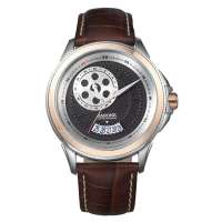 雷诺RARONE 全自动机械表 演绎之路孙红雷签名 日历双时位防水男士腕表880539C805