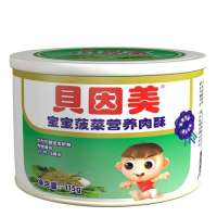 贝因美辅食宝宝菠菜营养肉酥115g