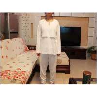 亨艺开阳纯棉孕妇喂奶套装/白色/A238/XL
