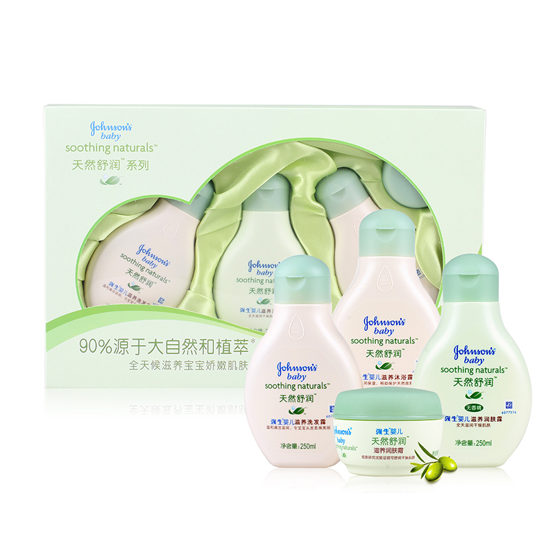 强生天然舒润礼盒四件套