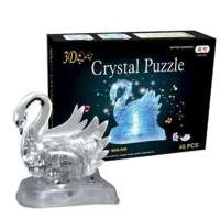 领智3D自装闪光音乐天鹅水晶积木