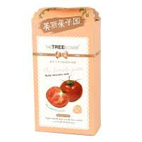草木花美丽果子园番茄汁红润细致面贴膜28ml*10片
