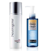 露得清细白焕采无瑕修颜乳+露得清净透卸妆油200ml+30ml