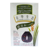 章华生态焗油染发霜32酒红色持久型140ml