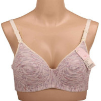 玛维妮幻彩条3/4夹碗哺乳文胸WP01023幻彩紫80C