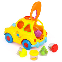 汇乐玩具(HUILE TOYS)智趣水果车 516 仿真电动音乐万向幼儿益智积木形状认知玩具