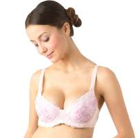 玛·维妮3/4杯夹碗蕾丝花边软钢圈哺乳文胸80B