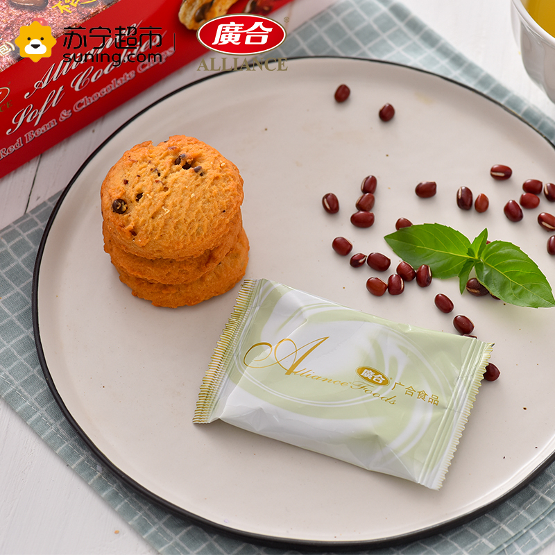 广合 软趣 软式甜饼(红豆巧克力口味)165g/盒