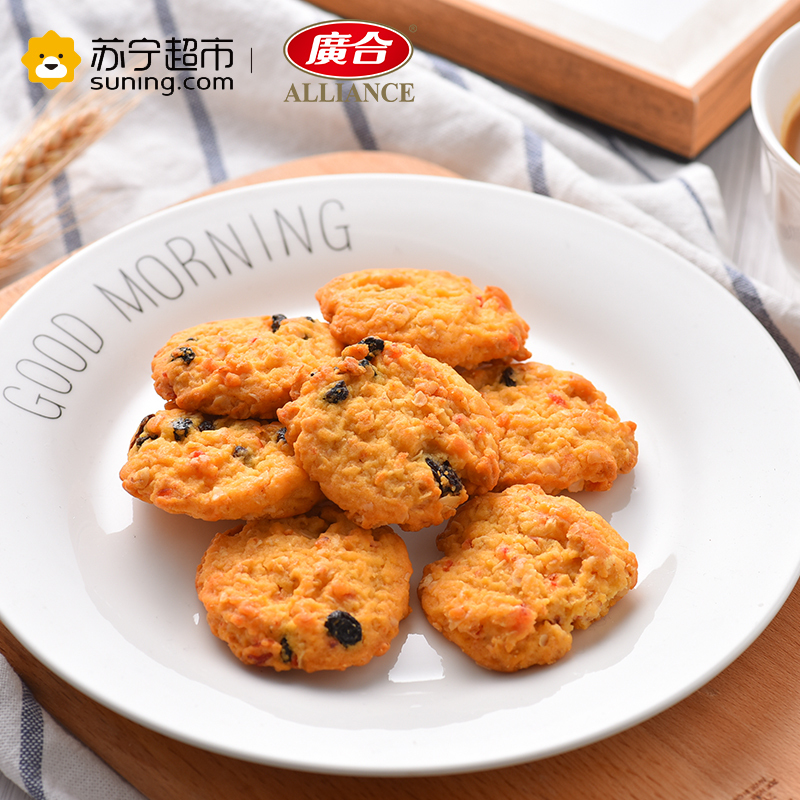 广合 软趣 燕麦水果软式甜饼(樱桃红提味)165g/盒 11包