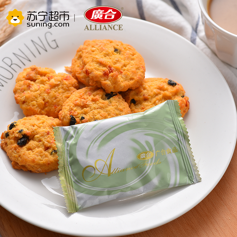 广合 软趣 燕麦水果软式甜饼(樱桃红提味)165g/盒 11包