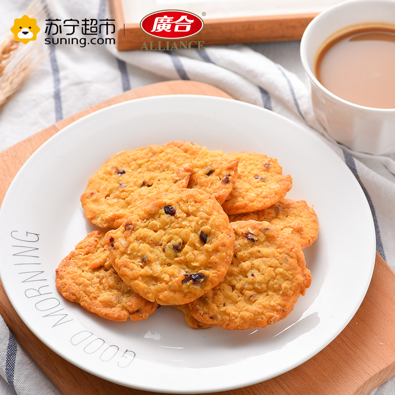广合 软趣 燕麦水果软式甜饼(蔓越莓味)165g/盒 7包