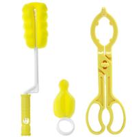 婴侍卫奶瓶清洁套装（奶瓶刷F102+奶瓶夹F626） 海绵360度旋转奶瓶刷奶嘴刷