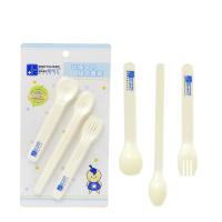 婴侍卫婴儿训练叉勺三件套组合套装 F004 宝宝便携餐具