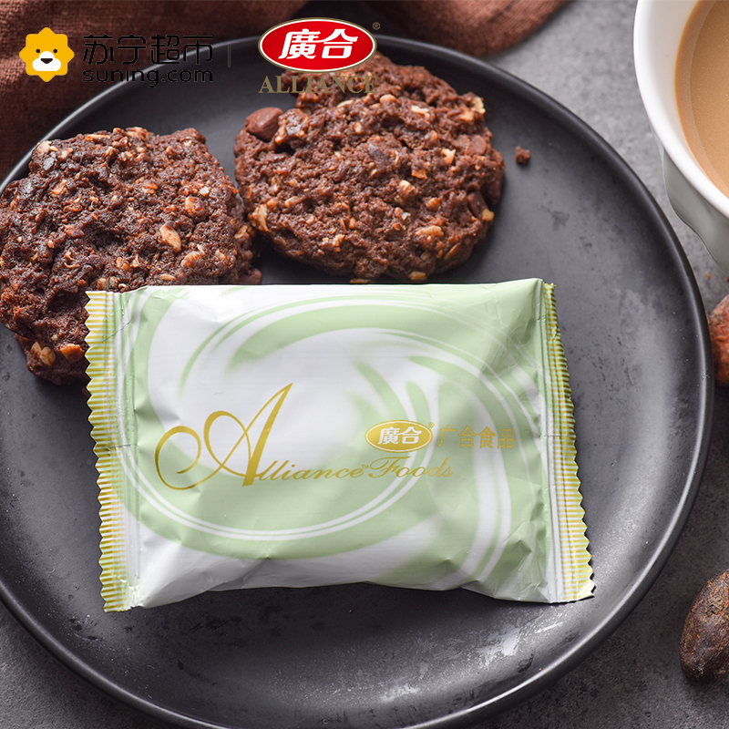 广合 软趣 燕麦巧克力软式甜饼(大块巧克力布朗尼味)165g/盒 11包