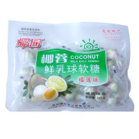 椰园椰蓉鲜乳球软糖(榴莲味)300g(袋装)