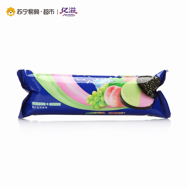 奥利奥 缤纷双果味夹心饼干(水晶葡萄味+水蜜桃味)106g/盒高清大图