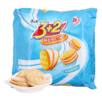康师傅 3+2酥松夹心饼干（特浓牛奶味）354g/袋