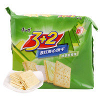 康师傅 3+2苏打夹心饼干(抹茶蜜豆味)375g/袋