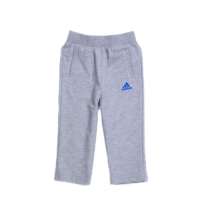 阿迪达斯/adidas男婴童针织长裤纯棉不开裆W59888中麻灰/尊贵蓝80