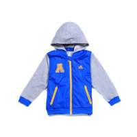 阿迪达斯/adidas男婴童针织连帽茄克W59274尊贵蓝/中麻灰/日光黄98