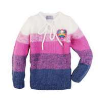 加菲猫女童套头毛衫GGMD105402海军兰/玫红120