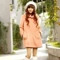 LOVESMAMA绵羊绒孕妇冬装大衣86068绯红L