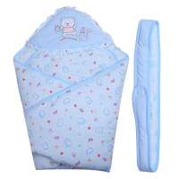 [小富兰克]竹纤维初生儿薄棉睡袋2071/蓝色/M
