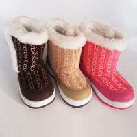 哈利宝贝冬款雪地靴B226男女童鞋宝宝保暖防滑养脚棉鞋咖啡30码/175