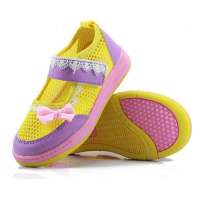 哈利宝贝童鞋女夏季镂空单网凉鞋软底B261黄色27码/鞋垫实长160mm