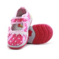 哈利宝贝棉布单鞋B175蝴蝶结童鞋女公主鞋粉色19码/145
