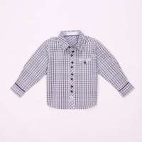 皇家宝贝男童长袖格子衬衫322210023深灰/110