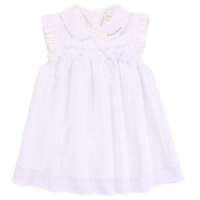 皇家宝贝女童提花翻领连衣裙322920115白色/100