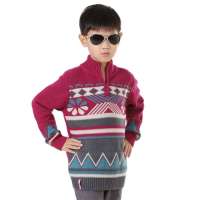 凡兜童装秋冬新款男款半开襟毛衣17130410013绛紫/160