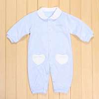 皇家宝贝 男女宝宝天鹅绒翻领连身衣213640120 天蓝/73