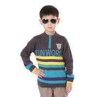 凡兜童装秋冬新款男款半开襟毛衣170446122深灰/160