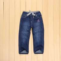 皇家宝贝 女童时尚牛仔裤311830012 浅蓝/110