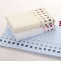 洁玉舞动青春竹节纱毛巾(兰、米两条装)JY-8065F