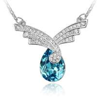 【diya】绝美水晶项链—梦飞杨 (海蓝)  SX1108