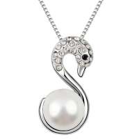 【diya】时尚OL珍珠项链--魅惑天鹅（白色）SX1120