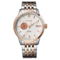 雷诺RARONE 全自动机械表透底男表 日历双时位防水商务经典男士腕表8804594402